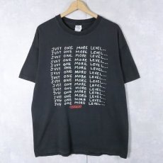画像1: 2010 Nintendo "JUST ONE MORE LEVEL..." ゲームプリントTシャツ BLACK L (1)