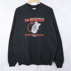 画像2: AGATHA CHRISTIE "The Mousetrap 50th YEAR" 舞台プリントスウェット BLACK XL (2)
