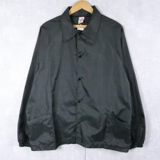 画像1: 80〜90's SOFFE USA製 ナイロンコーチジャケット BLACK XL (1)
