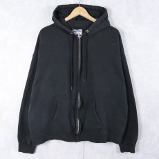 画像1: Hanes ULTIMATE COTTON スウェットジップパーカー BLACK L (1)