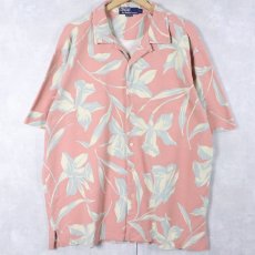 画像1: 90's POLO Ralph Lauren USA製 花柄 コットンアロハシャツ L (1)