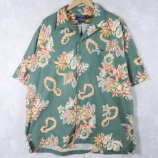 画像1: 90's POLO SPORT Ralph Lauren 花柄 コットンアロハシャツ XL (1)