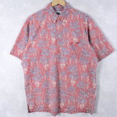 画像1: 90's reyn spooner 3点留め 花柄 プルオーバーアロハシャツ M (1)