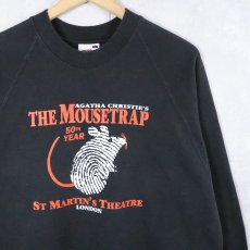 画像1: AGATHA CHRISTIE "The Mousetrap 50th YEAR" 舞台プリントスウェット BLACK XL (1)