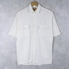 画像1: 80's BANANA REPUBLIC コットンメッシュシャツ M  (1)