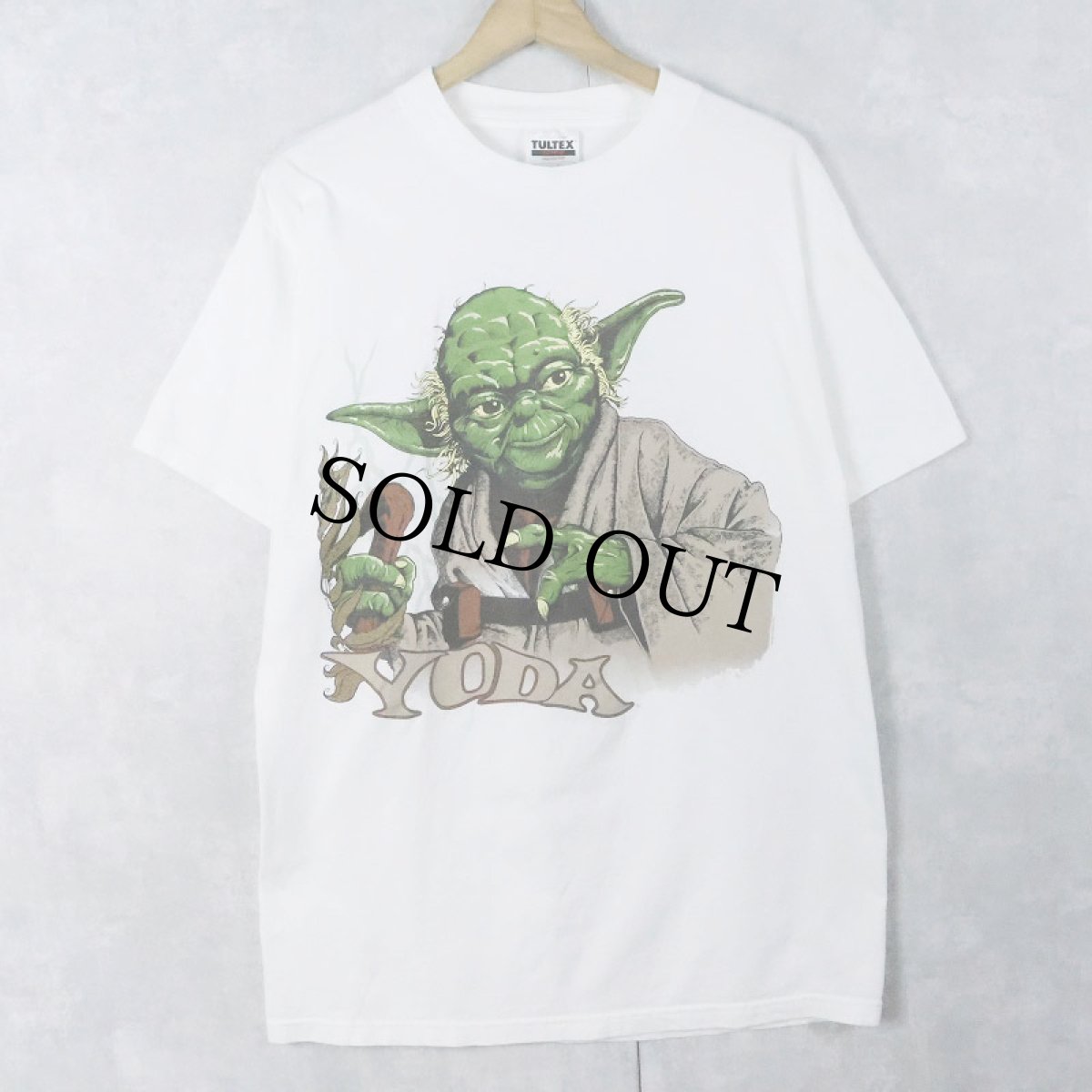 画像1: STAR WARS "YODA" SF映画プリントＴシャツ L (1)