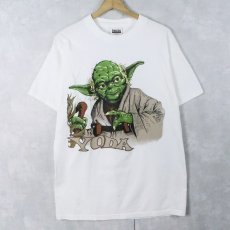 画像1: STAR WARS "YODA" SF映画プリントＴシャツ L (1)