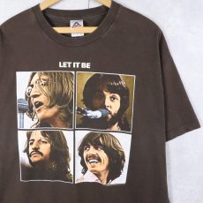 画像1: 2000's THE BEATLES "LET IT BE" ロックバンドプリントTシャツ BROWN XL (1)