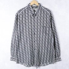 画像1: JHANE BARNES 総柄 コットンレーヨンシャツ M (1)