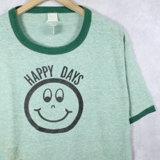 画像1: 80's "HAPPY DAYS" プリントリンガーTシャツ XL (1)