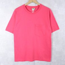 画像1: 90's L.L.Bean USA製 無地ポケットTシャツ S (1)
