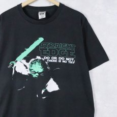 画像1: STAR WARS "YODA" SF映画プリントＴシャツ BLACK L (1)