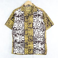 画像1: 70's POMARE TAHITI 総柄 コットンアロハシャツ (1)