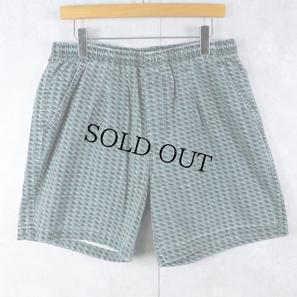 画像1: 90's Ocean Pacific USA製 総柄コットンショーツ L (1)