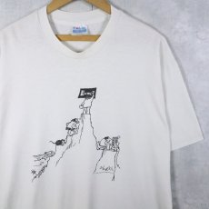 画像1: 80's Sidney Harris USA製 イラストプリントTシャツ XL (1)