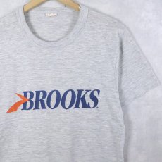 画像1: 80〜90's BROOKS CANADA製 ロゴプリントTシャツ M (1)