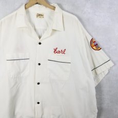 画像2: 60's Hilton "MEL'S SINCLAIR CATO, N.Y." チェーン刺繍×ワッペン付き ボウリングシャツ XL (2)