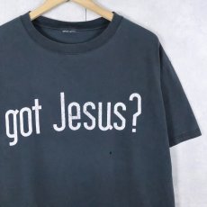 画像1: "got Jesus?" 広告パロディ プリントTシャツ BLACK (1)