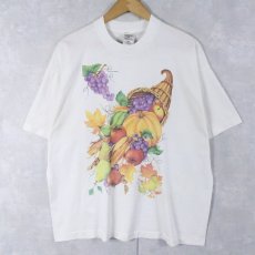画像1: 90〜2000's "Cornucopia" フルーツプリントTシャツ XL (1)