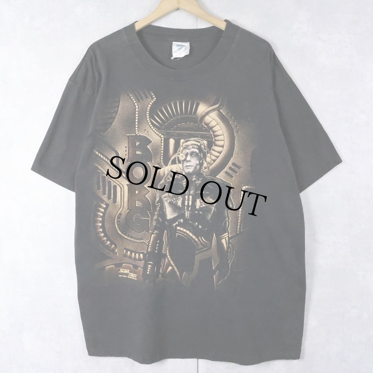 画像1: 90's STAR TREK The Next Generation USA製 "BORG" SFテレビドラマプリントＴシャツ BLACK XL (1)
