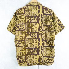 画像2: 70's POMARE TAHITI 総柄 コットンアロハシャツ (2)