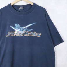 画像2: STAR WARS SF映画プリントＴシャツ NAVY XL (2)