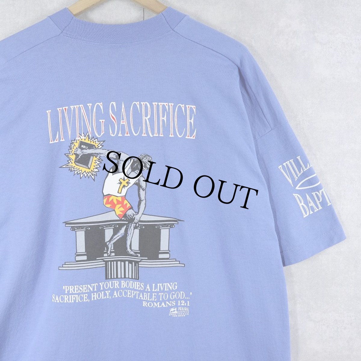 画像1: 90's USA製 "LIVING SACRIFICE" プリントTシャツ XXL (1)