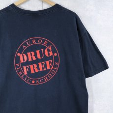 画像2: 90〜2000's "D.A.R.E. TO RESIST DRUGS AND VIOLENCE" 薬物乱用防止団体 メッセージプリントTシャツ BLACK L (2)