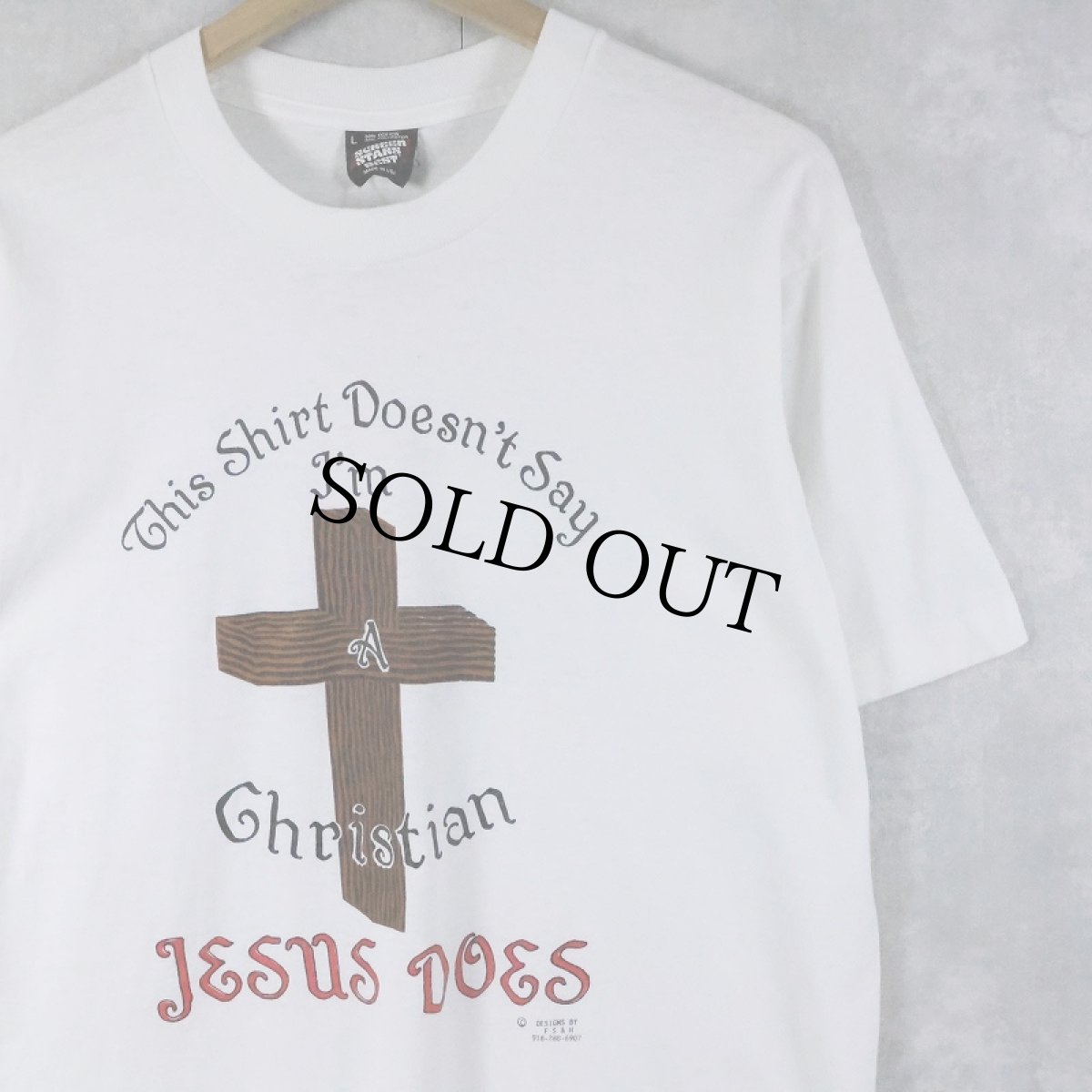 画像1: 90's USA製 "This Shirt Doesn't Say..." ジーザスプリントTシャツ L (1)