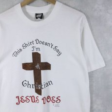 画像1: 90's USA製 "This Shirt Doesn't Say..." ジーザスプリントTシャツ L (1)