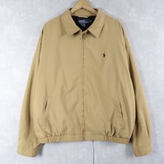 画像1: POLO Ralph Lauren ロゴ刺繍 チンスト付き ポリエステル スイングトップ XL (1)