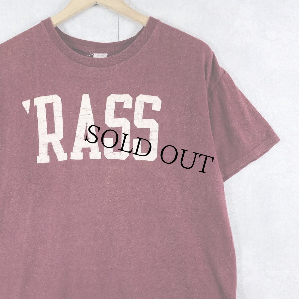 画像1: 60's〜 Stackton "'RASS" プリントTシャツ L (1)