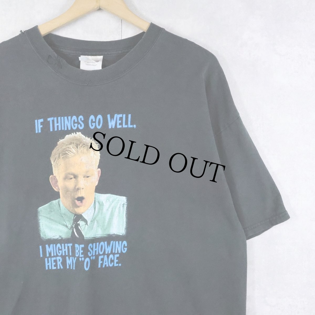 画像1: 2000's Office Space "IF THINGS GO WELL,..." コメディ映画プリントTシャツ XL (1)