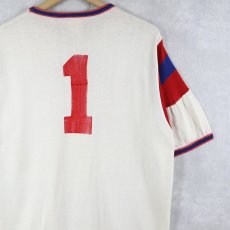 画像2: 〜80's "Heart Disease..." レーヨンフットボールTシャツ XL (2)