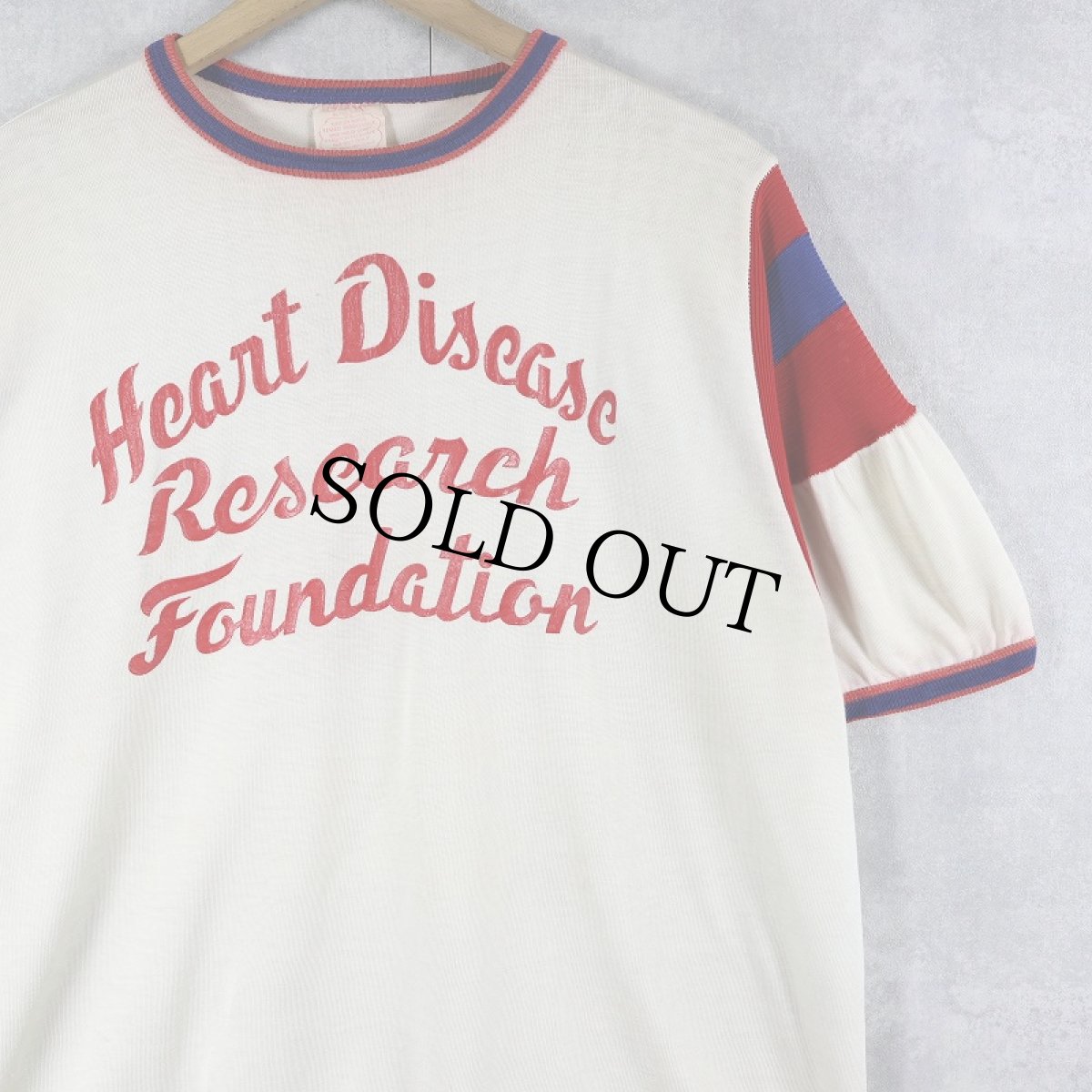 画像1: 〜80's "Heart Disease..." レーヨンフットボールTシャツ XL (1)