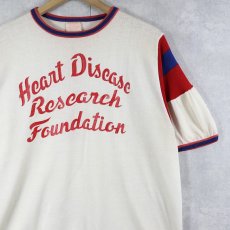 画像1: 〜80's "Heart Disease..." レーヨンフットボールTシャツ XL (1)