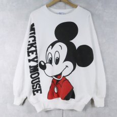 画像1: 80〜90's Disney MICKEY MOUSE USA製 キャラクタープリントスウェット L (1)