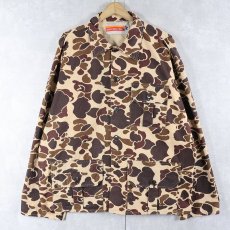 画像1: 90's〜 WINCHESTER ダックハンターカモ柄 コットンハンティングジャケット L (1)