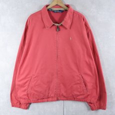 画像1: POLO Ralph Lauren ロゴ刺繍 チンスト付き コットンスイングトップ XXL (1)