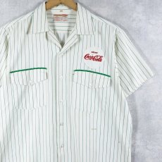 画像1: 60's MASTERPREST "Coca-Cola" ワッペン付き コットンワークシャツ M (1)
