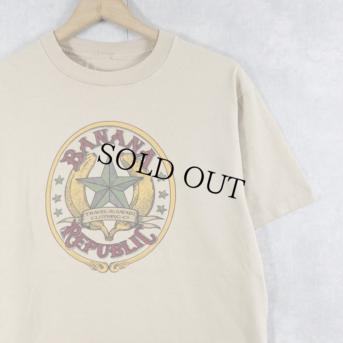画像1: 80〜90's BANANA REPUBLIC ロゴプリントTシャツ (1)