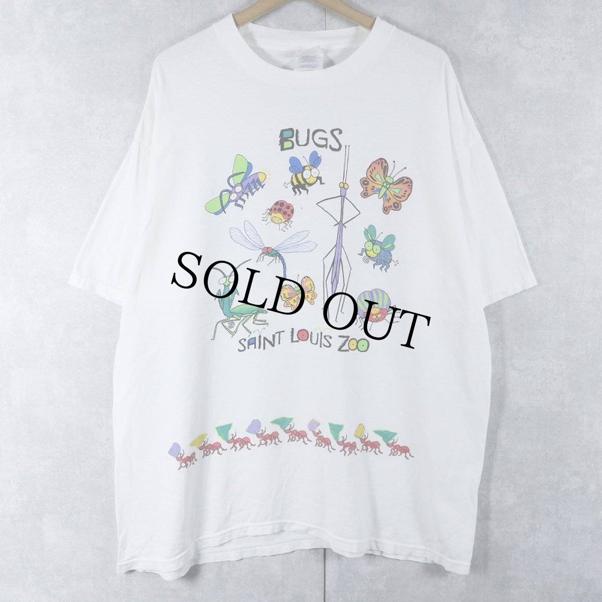 画像1: Saint Louis Zoo "BUG" 虫プリントTシャツ XL (1)