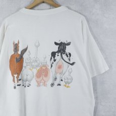 画像2: "Samoëns" アニマルイラストプリントTシャツ XXL (2)