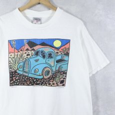 画像1: 90's "TRUCK" イラストプリントTシャツ L (1)