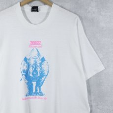 画像1: 90's ZEBCO RHINO ROD USA製 サイイラスト 釣り具メーカープリントTシャツ XXL (1)