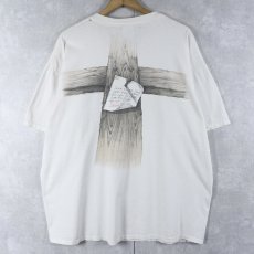 画像1: 90's "Gone to see Dad..." 十字架 ジーザスプリントTシャツ XL (1)