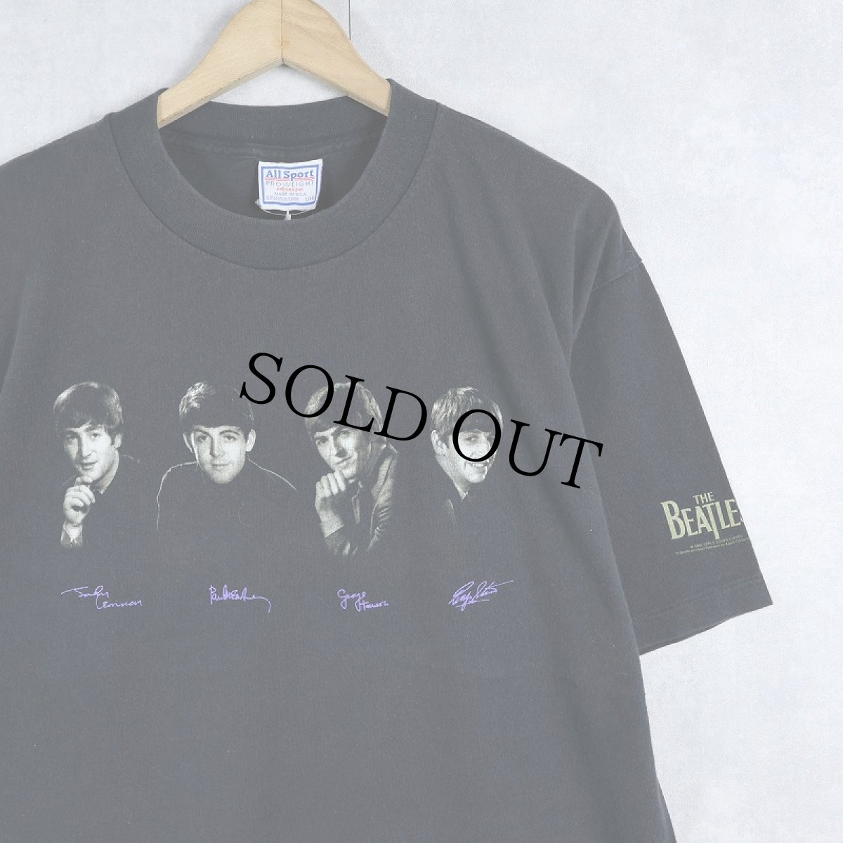 画像1: 90's THE BEATLES USA製 ロックバンドTシャツ BLACK L (1)