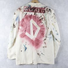画像1: Vroom & Dreesmann ペイント入り リネン×レーヨン テーラードジャケット  (1)