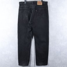 画像3: 90's Levi's 501 USA製 "サルファブラック" ブラックデニムパンツ W39 (3)