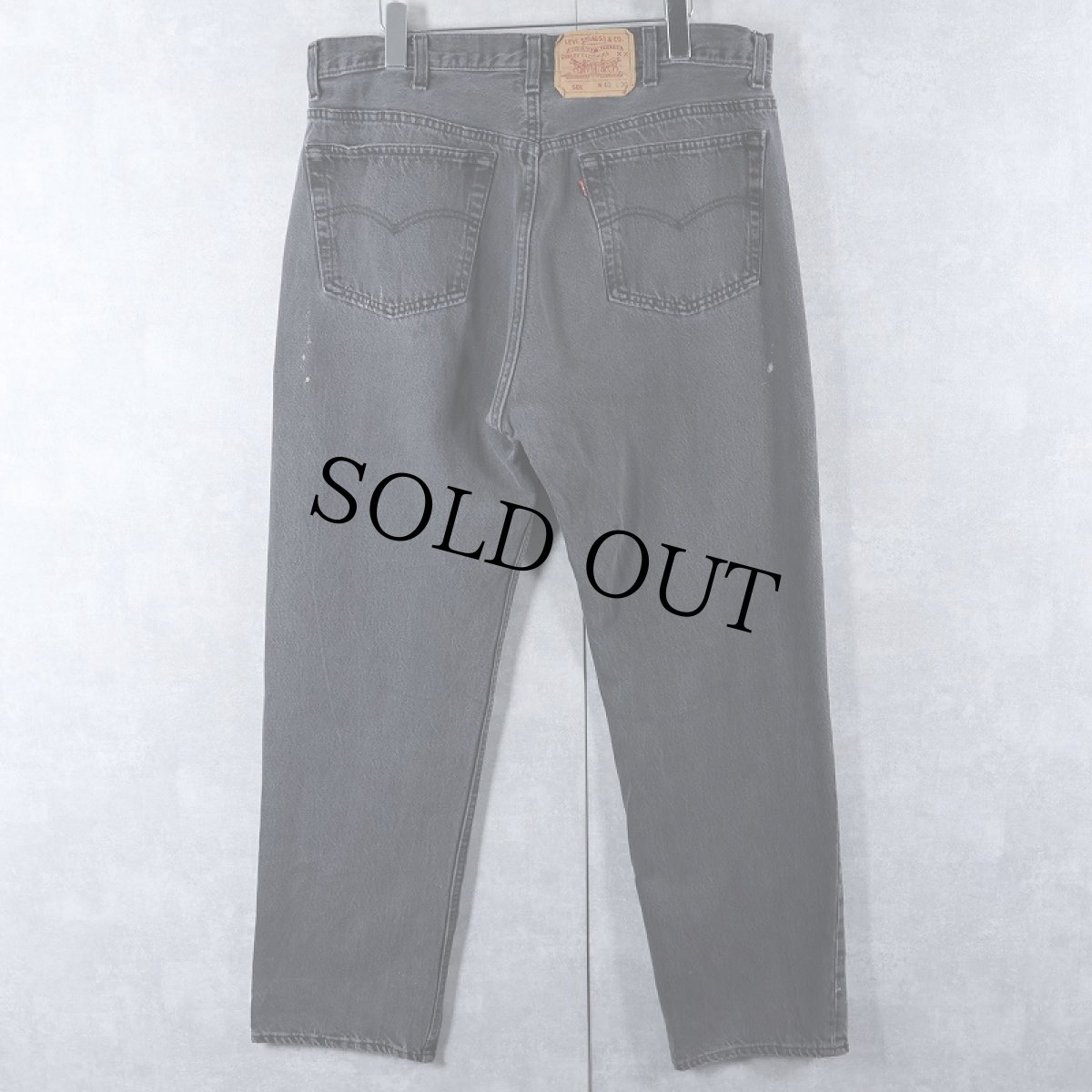 画像2: 90's Levi's 501 USA製 "サルファブラック" ブラックデニムパンツ W36 (2)